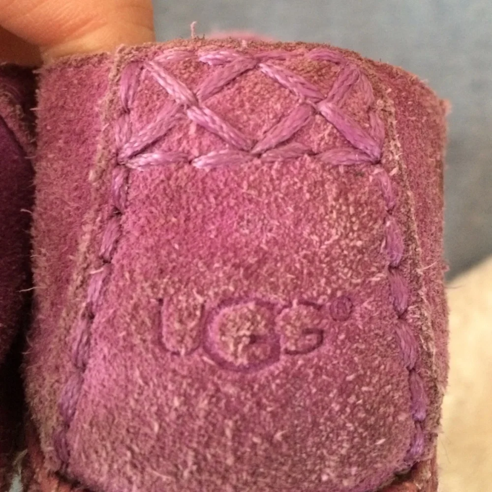 Purple UGG moccasin girls 13